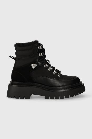 Workery Pepe Jeans QUEEN ICE dámske, čierna farba, na plochom podpätku, zateplené, PLS50498