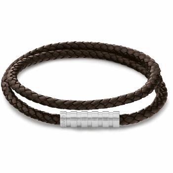 Calvin Klein Módny pánsky kožený náramok Braided 35000094