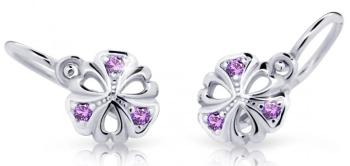 Cutie Jewellery Detské náušnice z bieleho zlata C2230-10-X-2 fialová