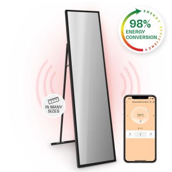 Klarstein La Palma 900, infračervený ohřívač 2 v 1, smart, 40 x 160 cm, 900 W, zrcadlová přední strana