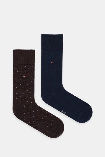 Ponožky Tommy Hilfiger 2-pak hnedá farba, 701236311