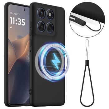 RUBBER MAGSAFE Silikónový kryt pre Motorola Edge 60 Pro čierny