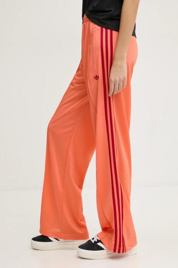 Nohavice adidas Originals Firebird dámske, oranžová farba, vzorované, JP2309