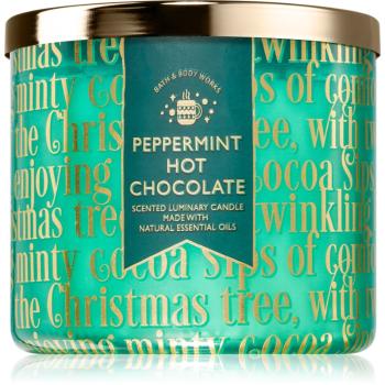 Bath & Body Works Peppermint Hot Chocolate vonná sviečka 411 g