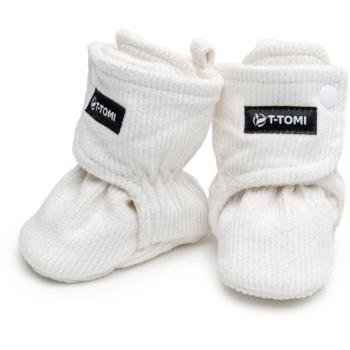 T-TOMI Booties Cream detské capačky 9-12 months Warm 1 pár