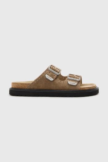 Semišové šľapky AllSaints Randal Sandal hnedá farba, M002FC