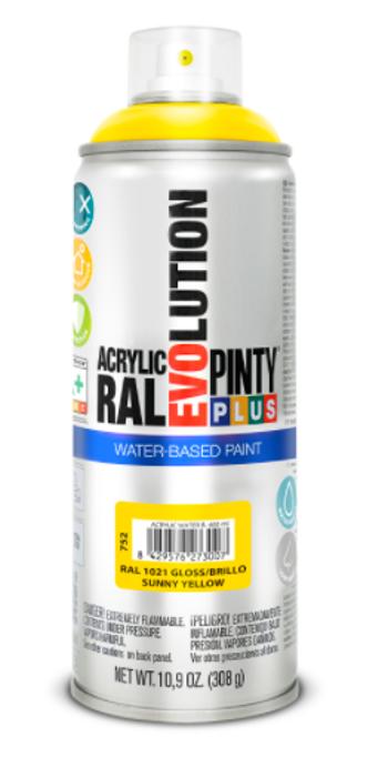 PINTY PLUS EVOLUTION - Farba v spreji na vodnej báze RAL 9006 - biely hliník 400 ml