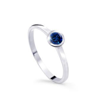 Cutie Diamonds Očarujúce prsteň z bieleho zlata so zafírom DZ8004-SF-X-2 50 mm