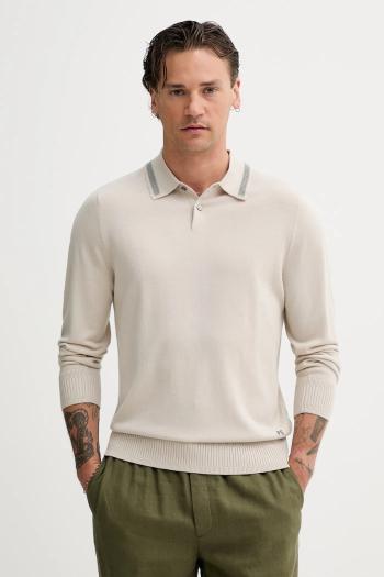 Vlnený sveter PS Paul Smith béžová farba, ľahké, M2R-303Z-T21861