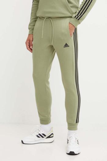 Tepláky adidas Essentials zelená farba, s nášivkou, JE0343