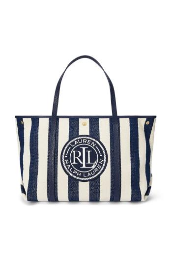 Bavlnená taška Lauren Ralph Lauren tmavomodrá farba, 431956937