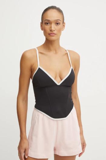 Top adidas Originals Atlanta Corset čierna farba, jednofarebná, IW5675