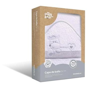 INTERBABY osuška froté ovečka, biela sivý lem (8435690606195)