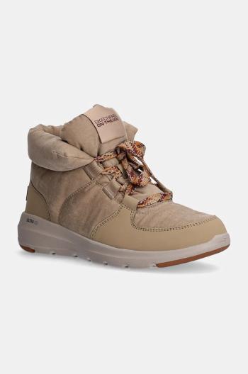 Snehule Skechers GLACIAL ULTRA béžová farba