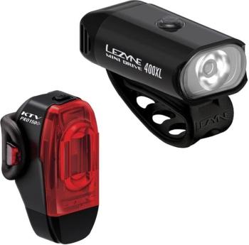 Lezyne Mini Drive 400XL/KTV Drive Pro+ Pair Black/Black Front 400 lm / Rear 75 lm Zadný Cyklistické svetlo