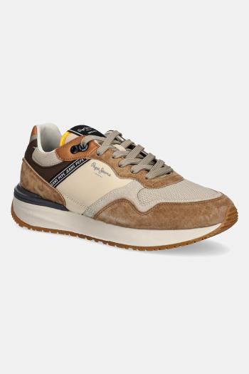 Tenisky Pepe Jeans BUSTER PRO COMBI M pánske, hnedá farba, PMS60041