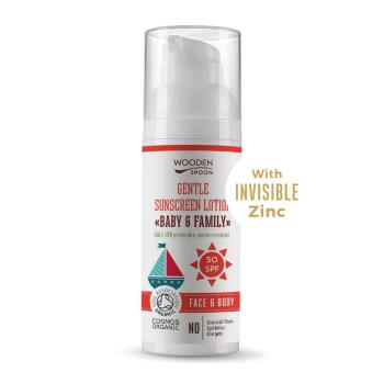 WoodenSpoon Opaľovacie telové mlieko Baby & Family SPF 50, 50ml