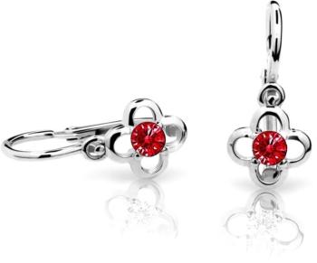 Cutie Jewellery Detské náušnice z bieleho zlata C1944-10-X-2 červená