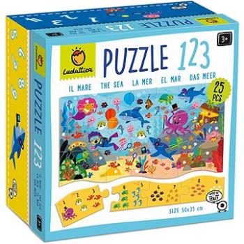 Ludattica Puzzle 123, nauč sa počítať, More, 25 dielikov (22570)
