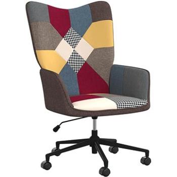 Relaxačné kreslo patchwork textil, 328194