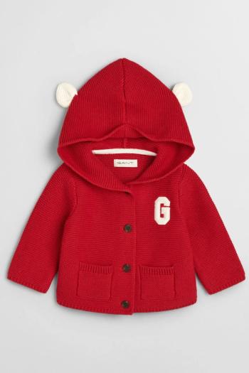 KARDIGAN GANT KNITTED CARDIGAN RUBY RED