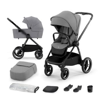 KINDERKRAFT kombinovaný Nea 2v1 Platinum Grey, Premium 2020 + autosedačka Kiddy