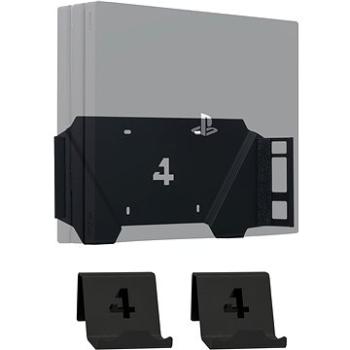 4mount – Wall Mount for PlayStation 4 Pro Black + 2× Controller Mount (5907813300882)