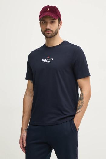 Tričko Tommy Hilfiger pánske, tmavomodrá farba, s potlačou, MW0MW38980