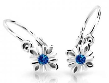 Cutie Jewellery Pôvabné detské náušnice z bieleho zlata C2261-10-X-2 modrá
