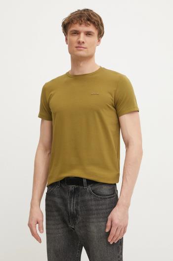 Tričko Calvin Klein pánske, zelená farba, jednofarebné, K10K112724