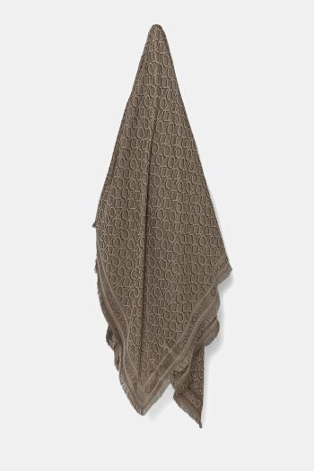 Šatka Calvin Klein béžová farba, vzorovaná, LV04F8054G