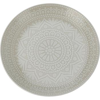 Kameninový plytký tanier Ethnic, pr. 27 cm, béžová