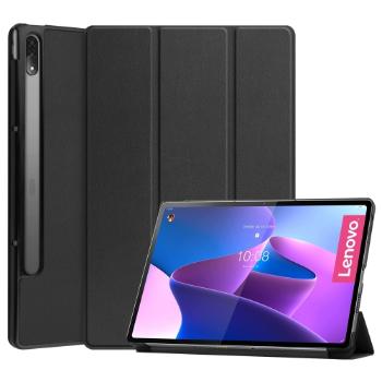 LEATHER Zaklápací obal pre Lenovo Tab P12 Pro čierny