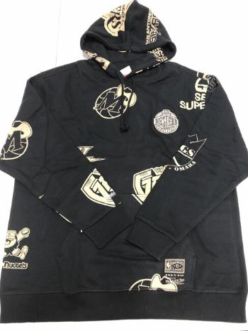 Mitchell & Ness M&N NBA Conference patch west hoodie black - 2XL