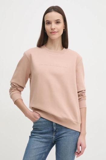 Mikina Calvin Klein Jeans dámska, oranžová farba, s potlačou, J20J224731