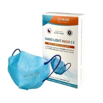 NANO M.ON – NANO LIGHT MASK, nano rúško v tvare respirátora (10 ks) modré (8594030604052)