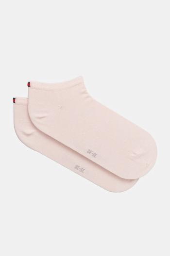 Ponožky Tommy Hilfiger 2-pak dámske, ružová farba, 343024001