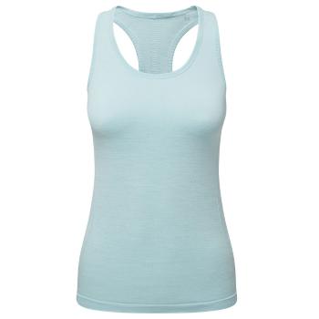 TriDri® Dámske bezšvové športové tielko 3D fit - Nebeský modrý melír | L