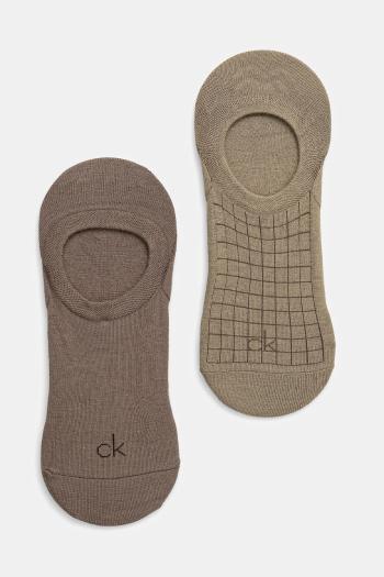 Ponožky Calvin Klein 2-pak pánske, zelená farba, 701231366