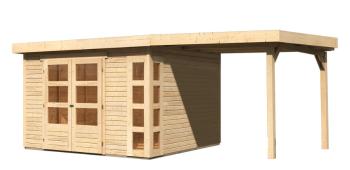 Drevený záhradný domček KERKO 6 s prístavkom 240 Lanitplast