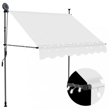 Ručne zaťahovacia markíza s LED svetlom 100x120 cm Dekorhome