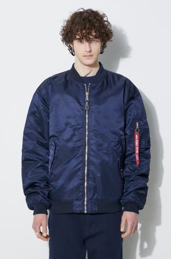 Bunda Alpha Industries MA-1 CS pánska, tmavomodrá farba, prechodná, oversize, 136136