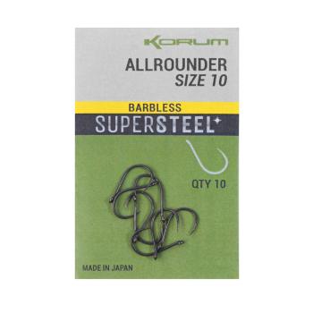 Korum Háčky Supersteel Allrounder Hooks Barbless 10ks,Korum Háčky Supersteel Allrounder Hooks Barbless 10ks