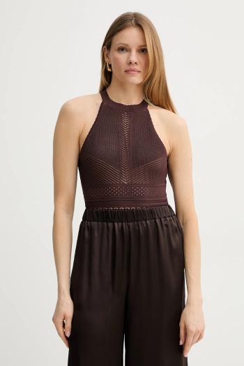 Body Twinset hnedá farba, jednofarebná, 251TT3311