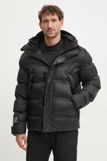 Lyžiarska bunda EA7 Emporio Armani Cortina Eco-Down čierna farba, PNHUZ.6DPG06