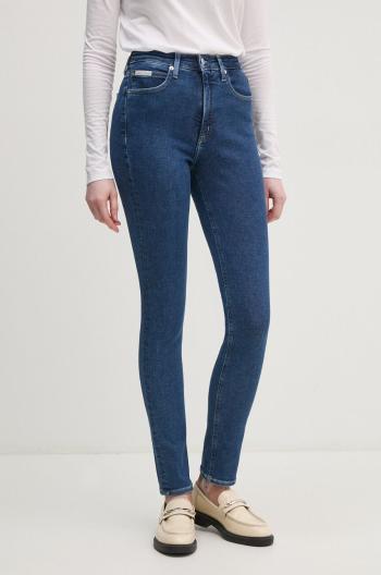Rifle Calvin Klein Jeans dámske, tmavomodrá farba, J20J224017