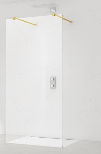 Sprchová zástena Walk-in 140 cm SAT vo farbe profilu zlatá SATBWI140ZAVZ