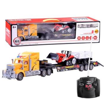 Kamión R/C s návesom a nakladačom žltý