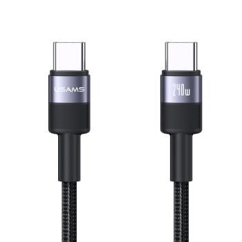 USAMS SJ727 240W Dátový kábel USB-C / USB-C 1.2m čierny