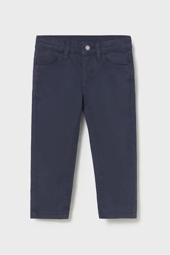 Nohavice pre bábätká Mayoral slim fit basic tmavomodrá farba, jednofarebné, 563